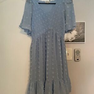 Blue dress for maternity